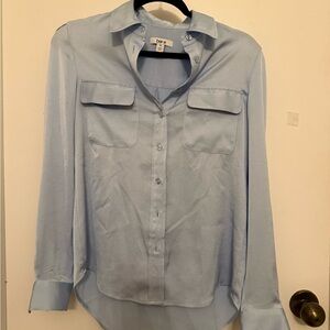 Bar III Sky Blue Long Sleeve Blouse
